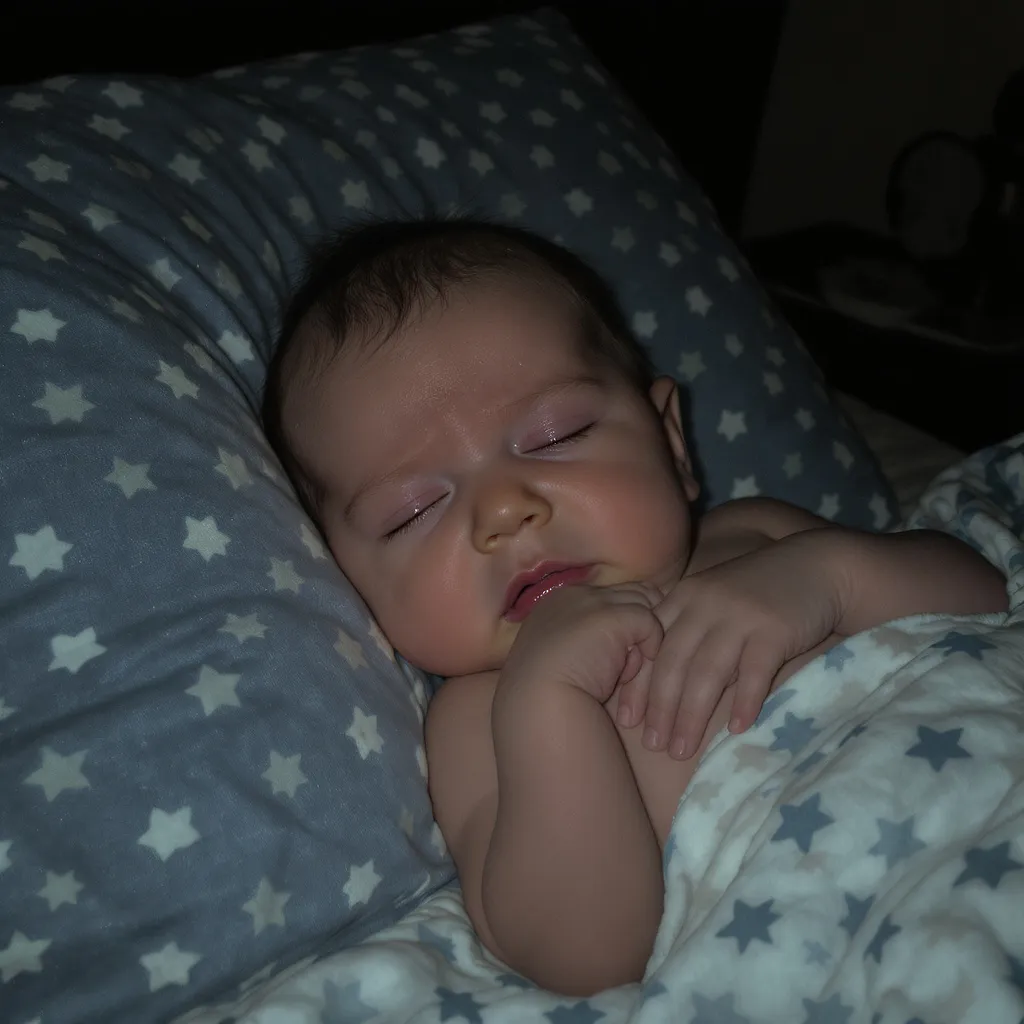 un bébé qui pleure pendant son sommeil, fatigué