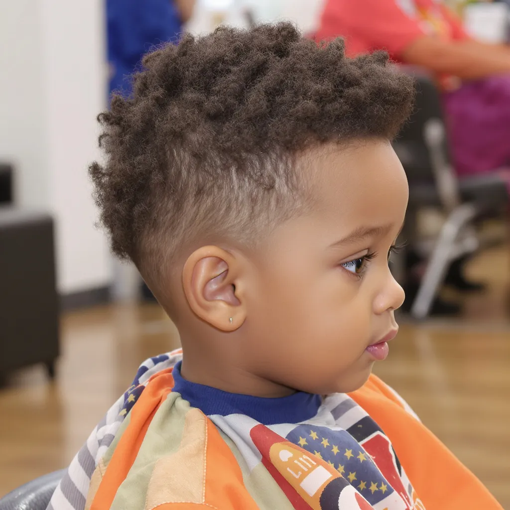 Coupe de cheveux bébé garçon noir 1 an avec boucles naturelles